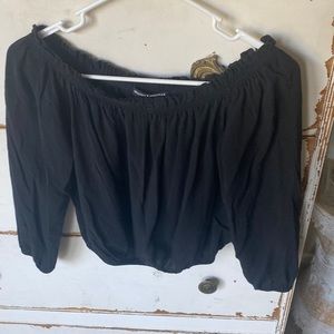 Black off the shoulder brandy Melville top